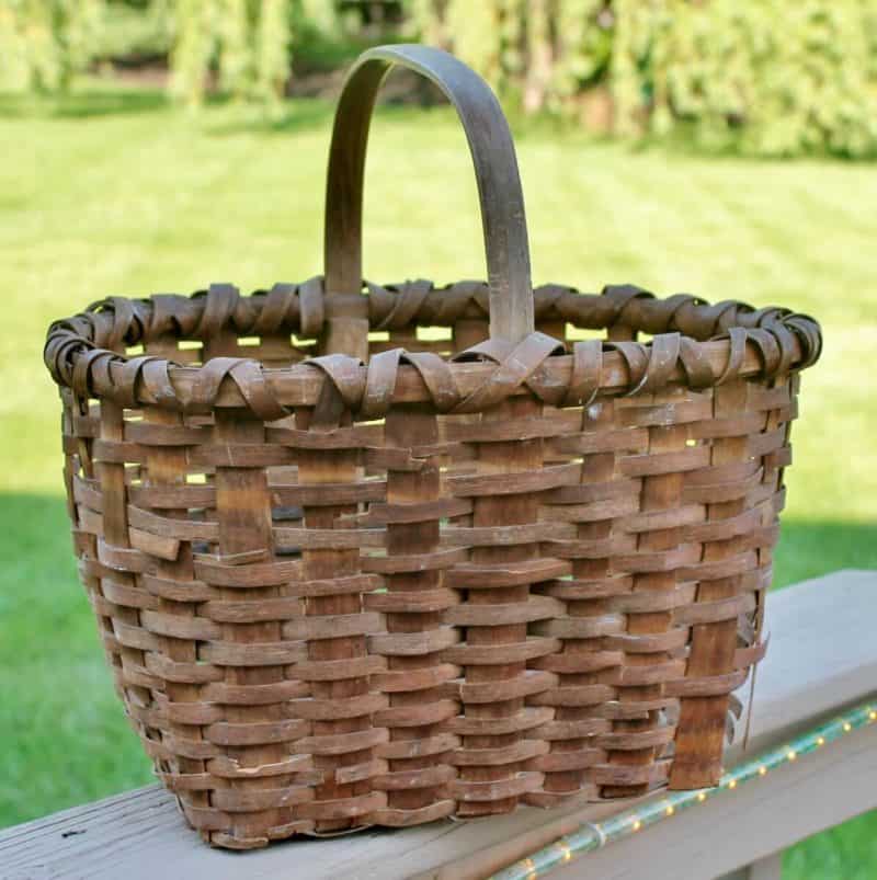 Antique Ash Splint Basket 