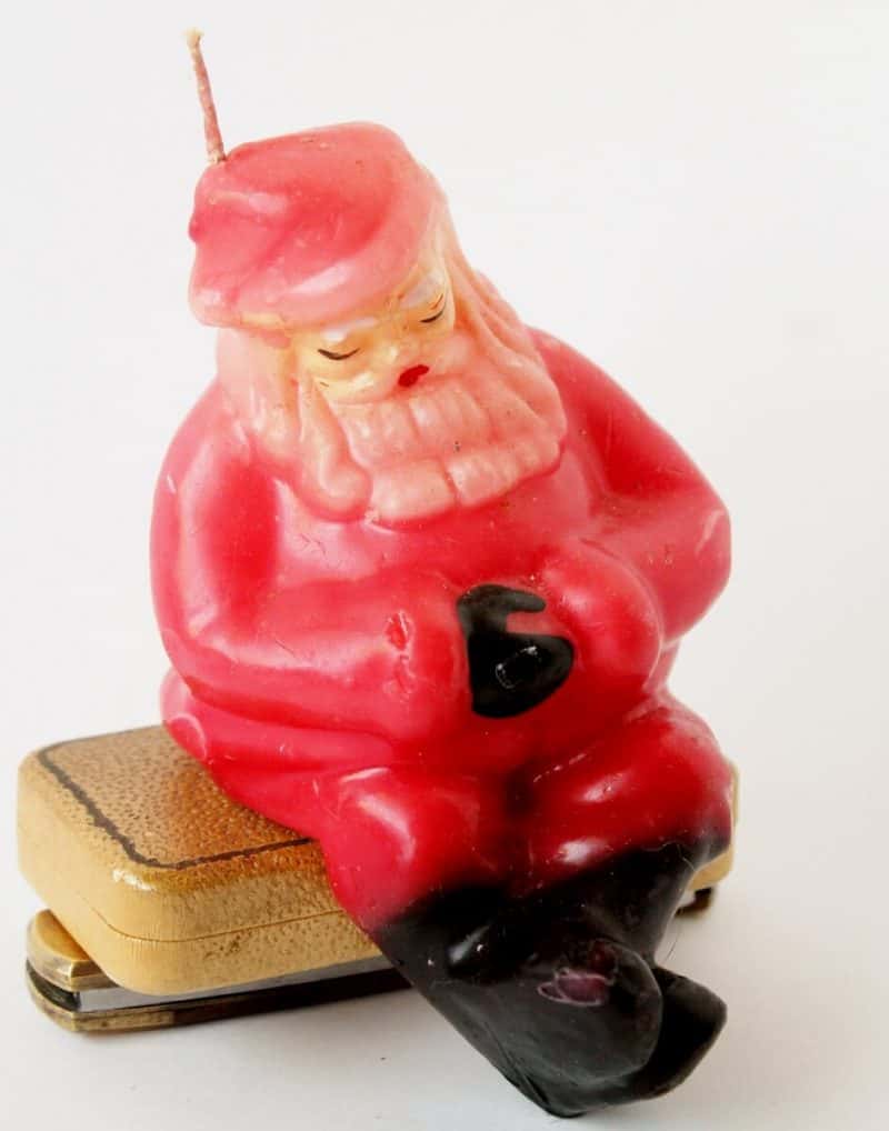 Vintage Santa Gurley Candle 