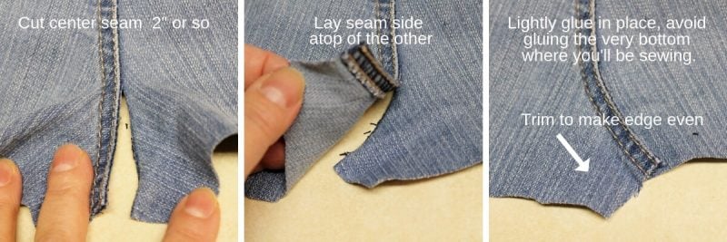 How to straighten center seam on jeans