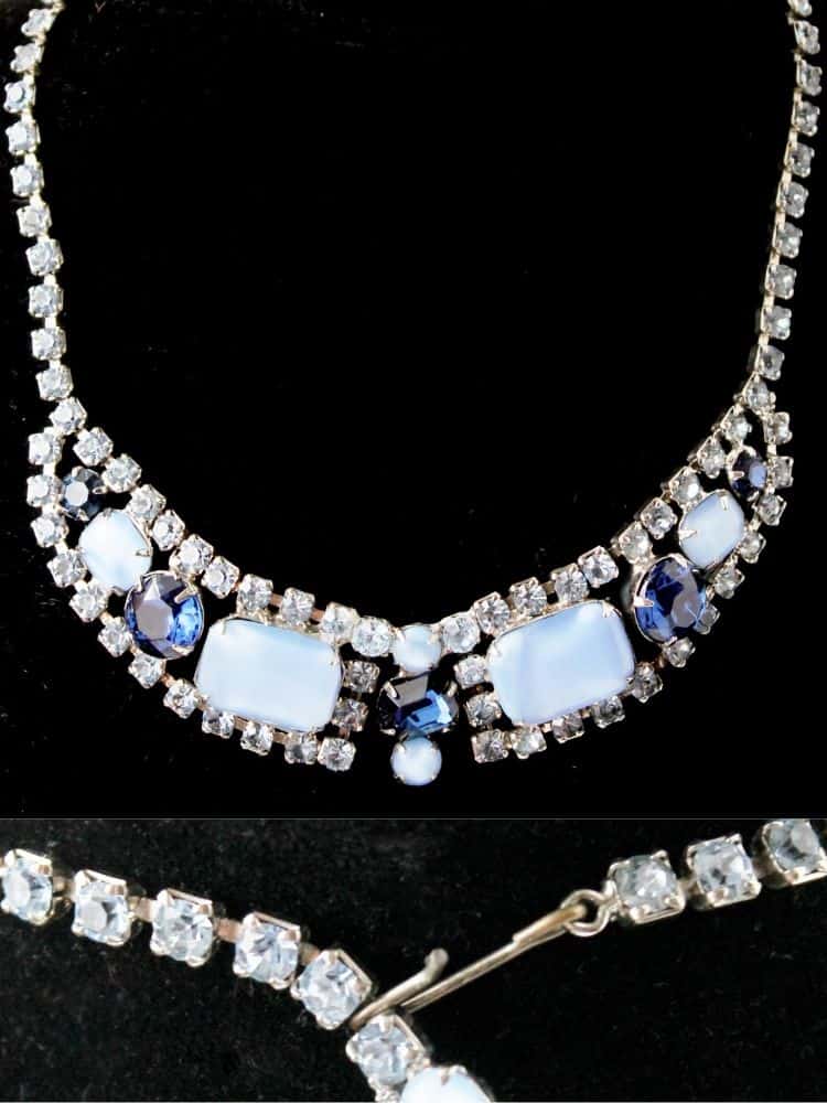 Vintage Ornate Rhinestone Necklace