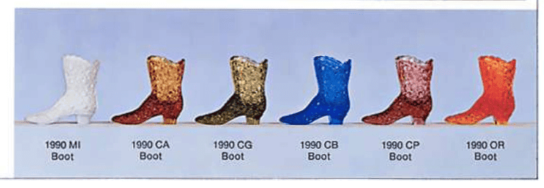 From a vintage Fenton 1967 catalog showing daisy and button boots