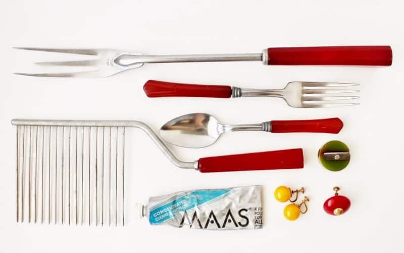 Variety of plastic items that have tested positive for Bakelite