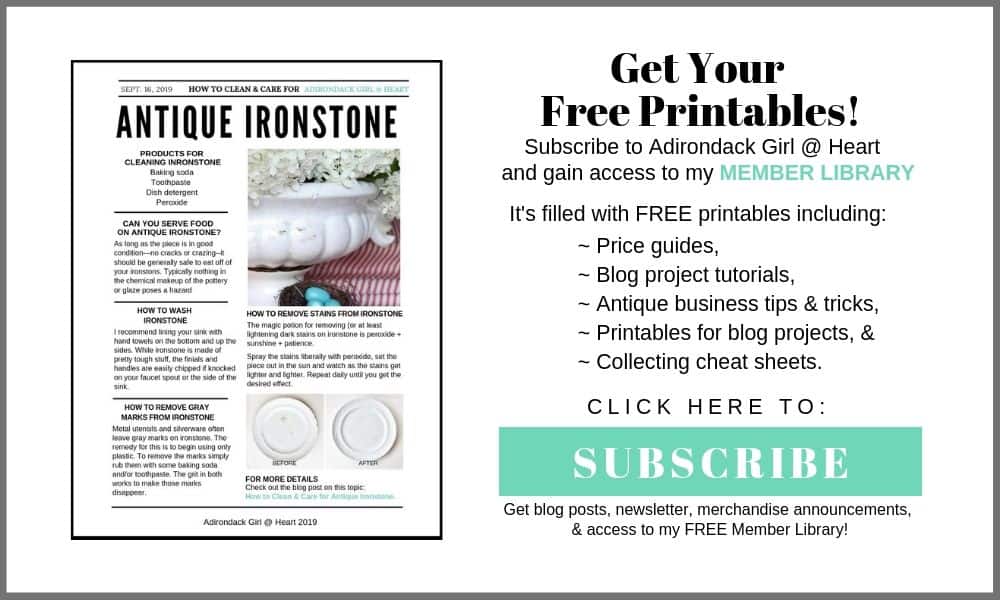 How to Clean & Care for Antique Ironstone • Adirondack Girl Heart