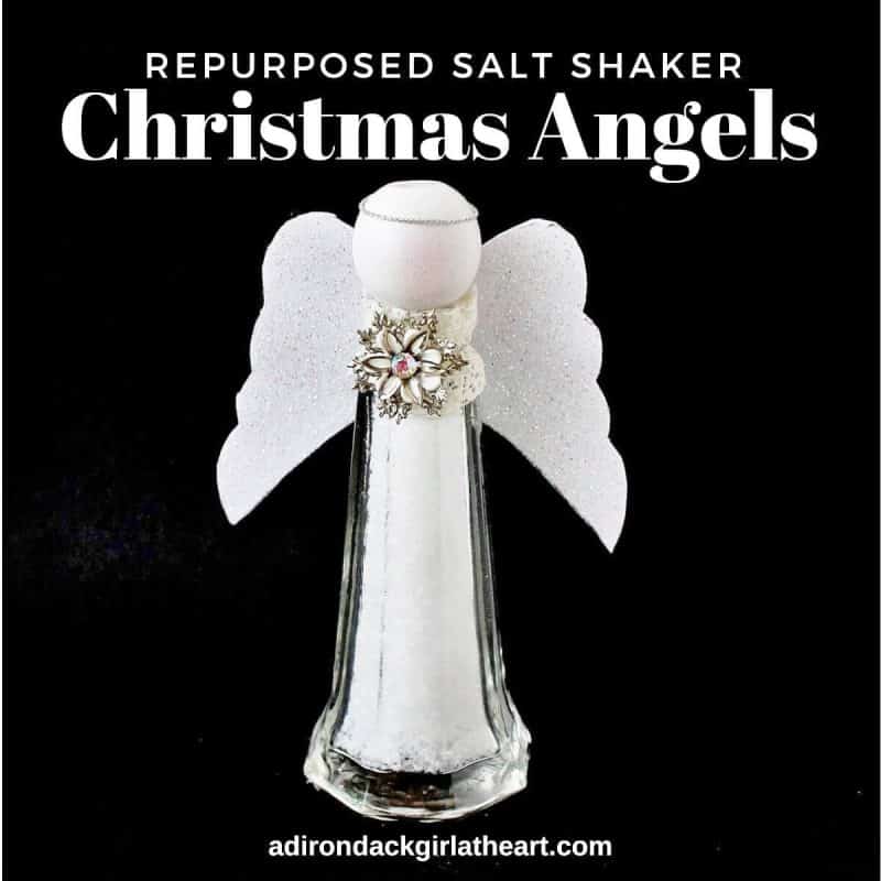 White angel repurposed from salt shaker