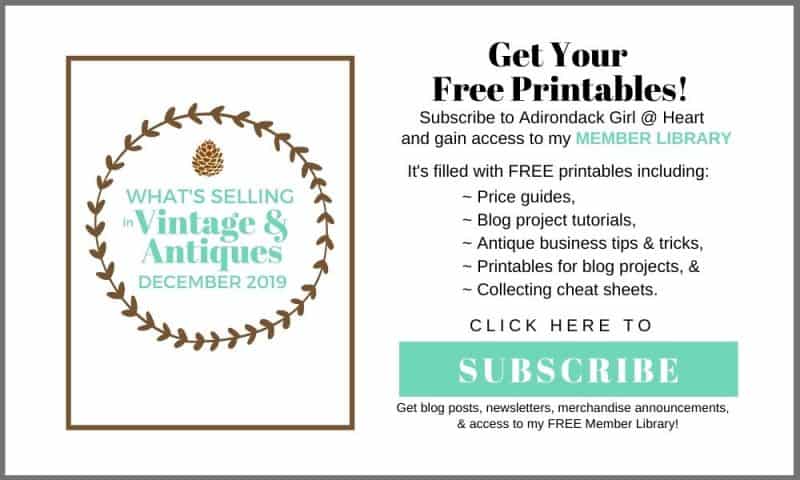 Subscription form with What's Selling in Vintage & Antiques Report