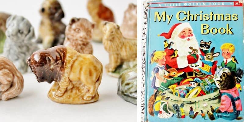 wade animal figures and My Christmas Story children's book