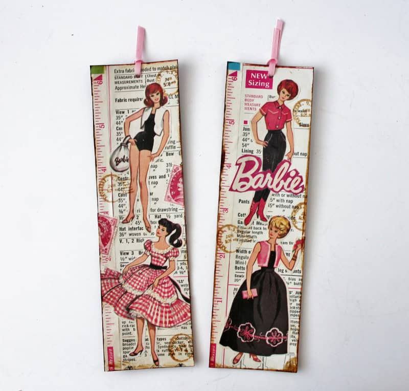 Barbie sewing pattern bookmarks