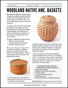 native american basket cheat sheet