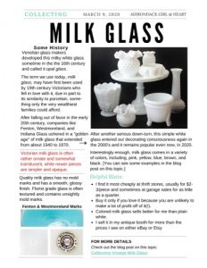 milk glass cheat sheet