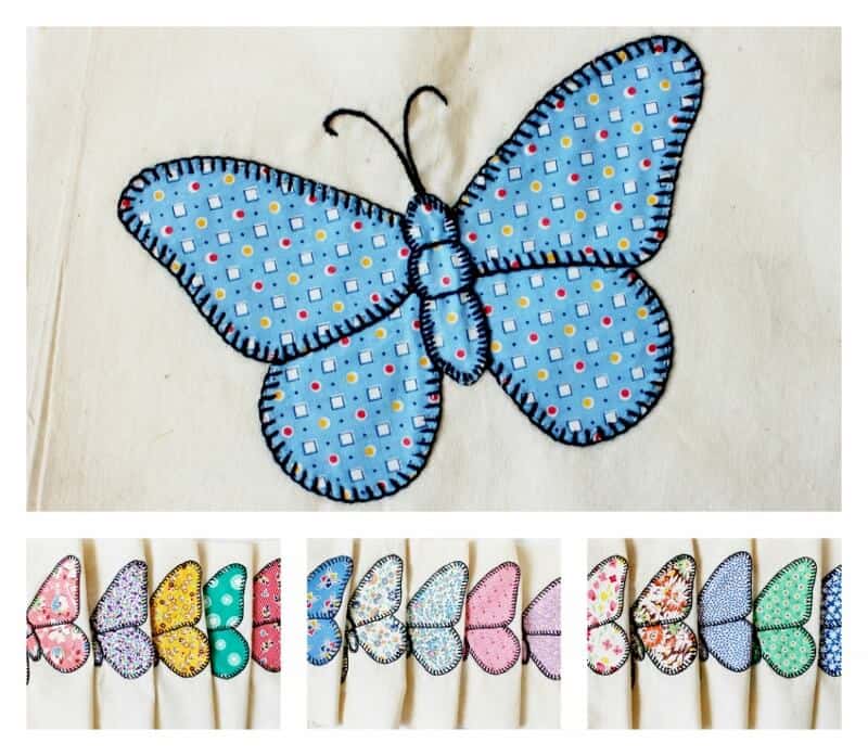 what's selling in vintage and antiques: appliqued butterflies