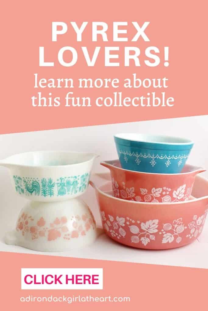 Picture of stacks of Pyrex cook and bake ware in white, pink and aqua
