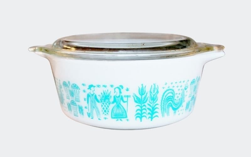 Vintage butterprint amish 1.5 pint casserole #472