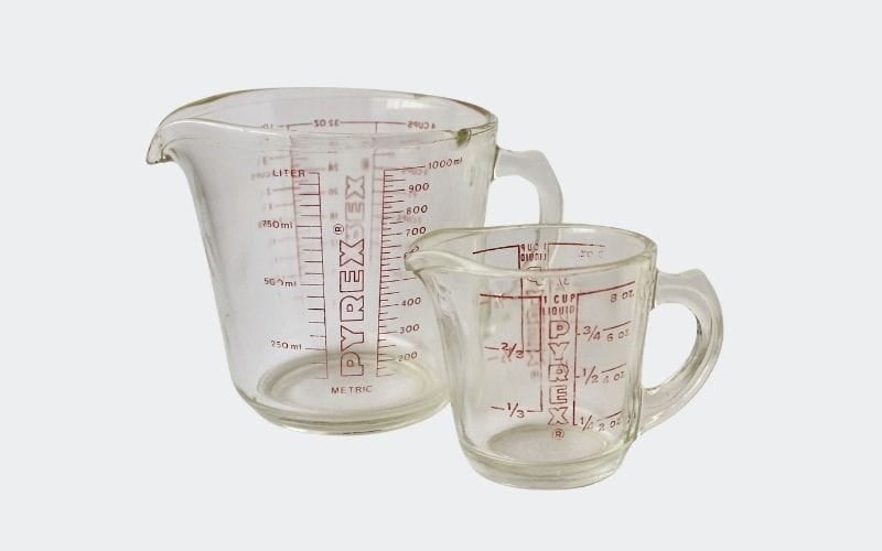 Pair of pyrex glass measuring cups