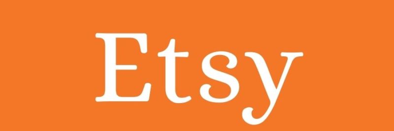 Etsy on orange background