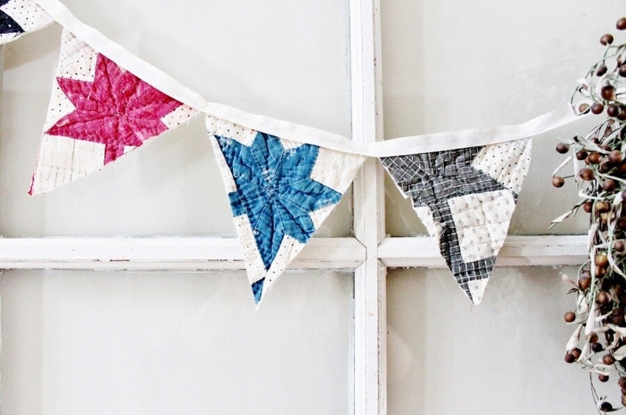 Cutter Quilt Project a Farmhouse Style Fall Bunting • Adirondack Girl