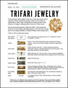 Trifari Jewelry Cheat Sheet