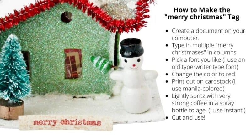 How to make the merry christmas tag