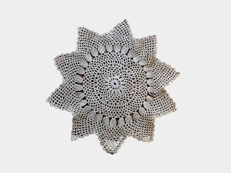 Antique tatted cotton doily