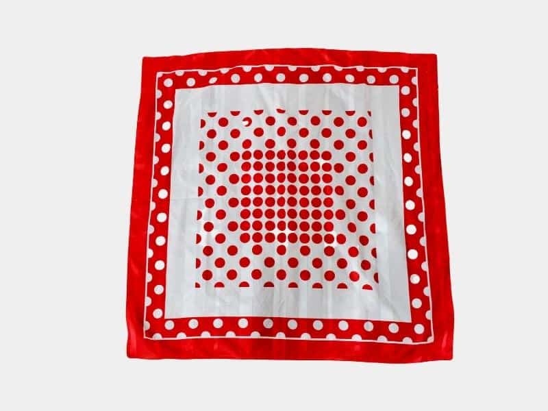 Vintage Red and white geometric scarf