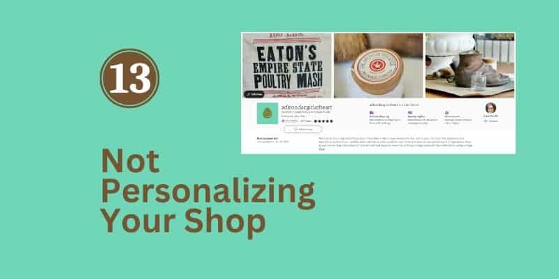 13 Not personalizing your shop (image: Etsy shop header)
