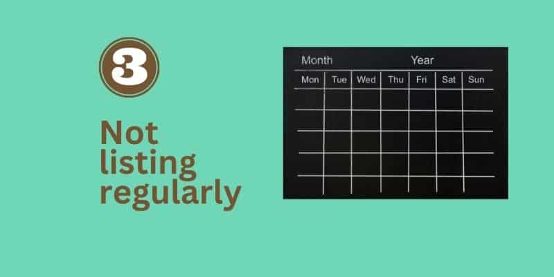 3. Etsy shops fail because of not listing regularly (image of a calendar)