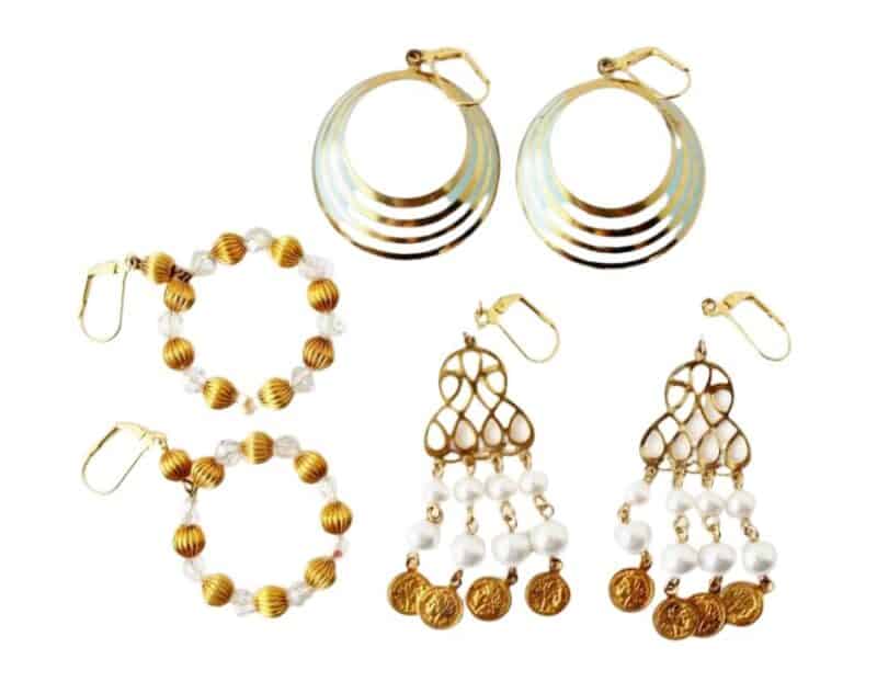 Pierced earrings made from vintage clip on earrings