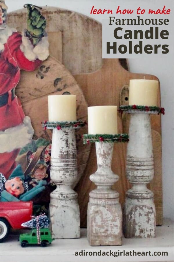 Learn how to make farmhouse candle holders