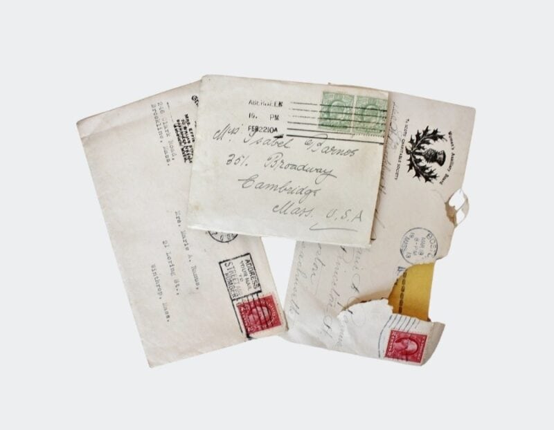 Antique 1900's to 1920's envelopes with correspondence