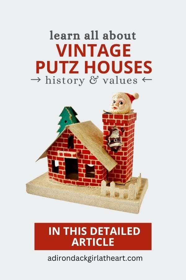 Learn about vintage putz houses with image of a vintage brick house