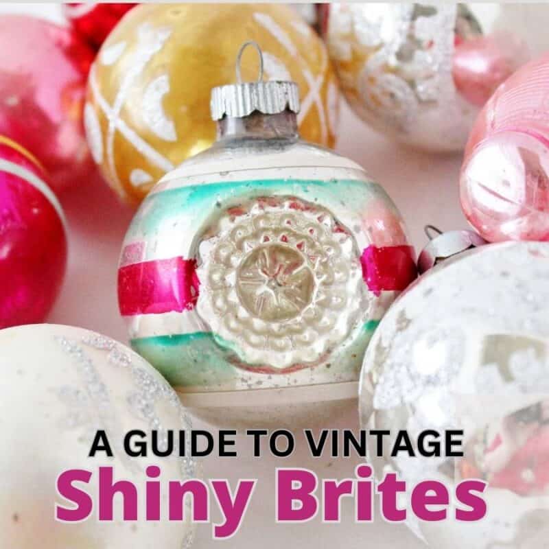 A colorful striped Shiny Brite ornament: A Guide to Vintage Shiny Brites