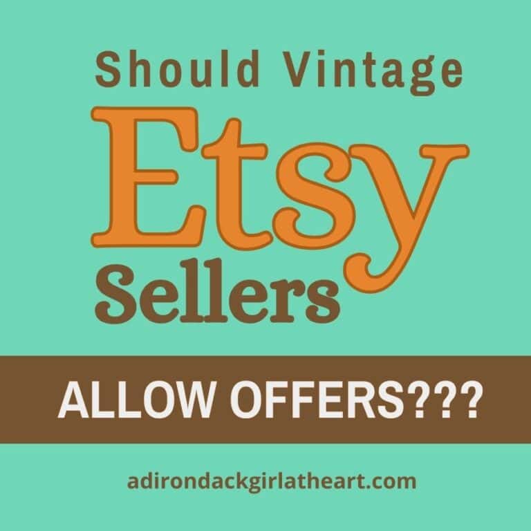 should vintage etsy sellers allow offers??