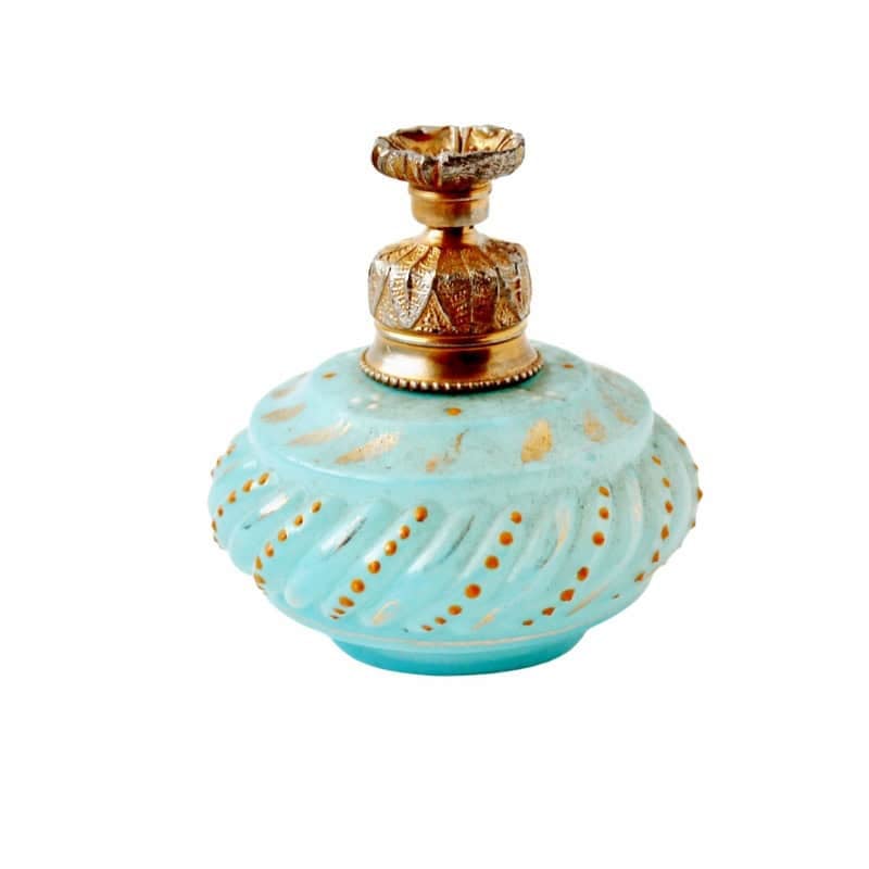 antique blue opaline perfume bottle