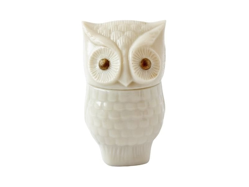 Milk glass owl avon perfume figure