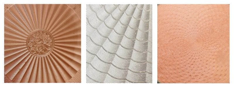 3 examples of guilloche designs