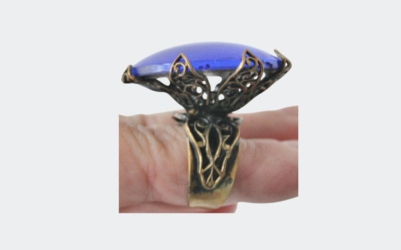 Large Blue stoned cocktail ring
