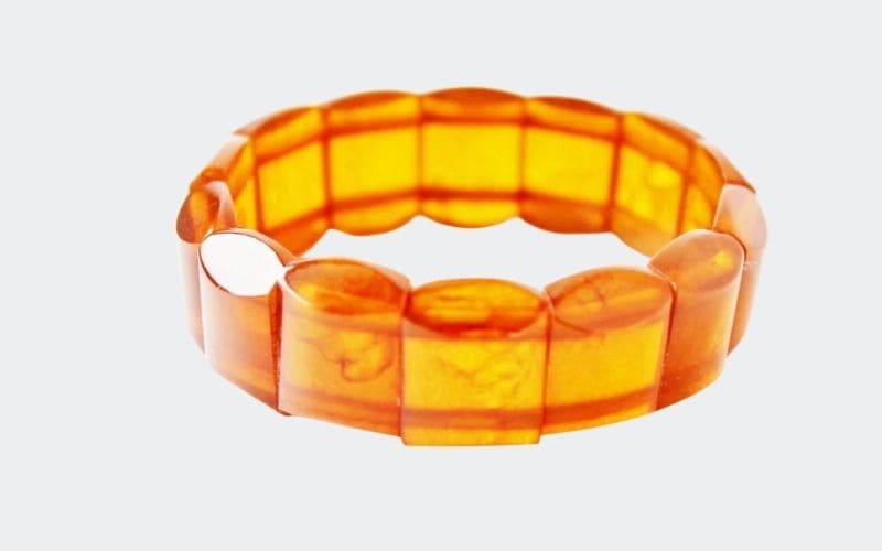 Transluscent orange stretch bracelet