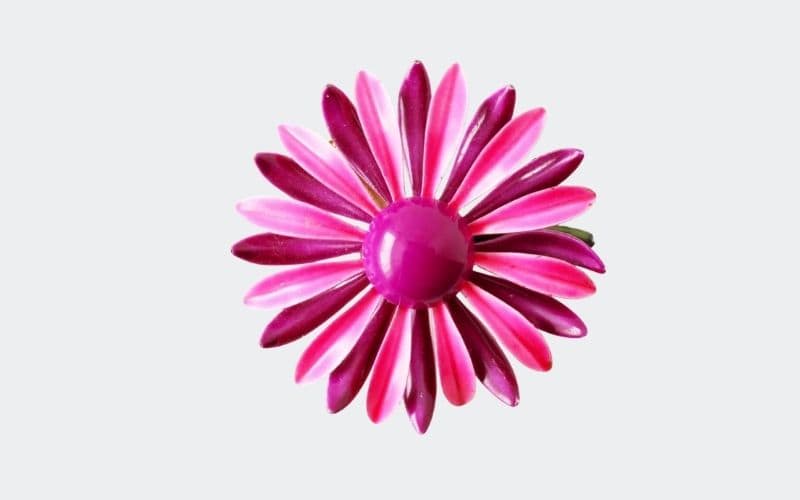 Hot pink floral pin