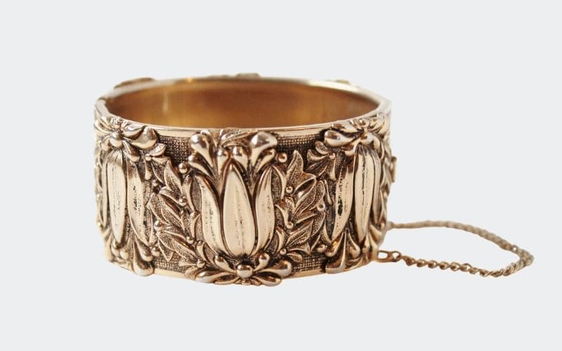 gorgeous ornate gold cuff bracelet