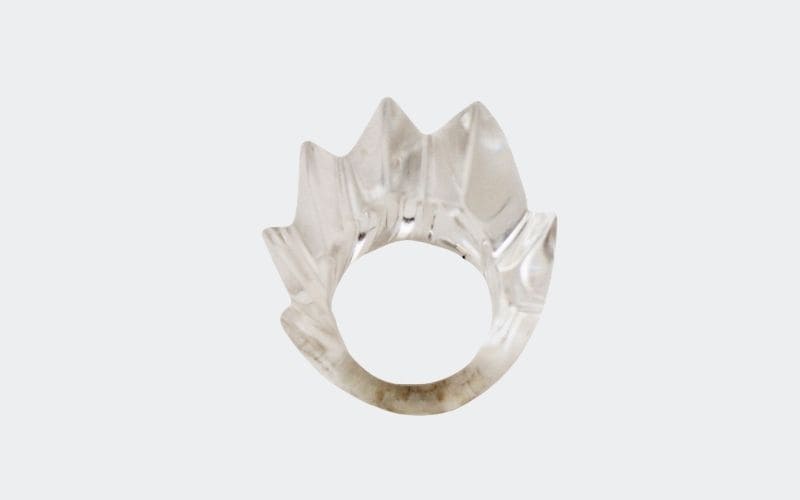 Large lucite cocktail ring