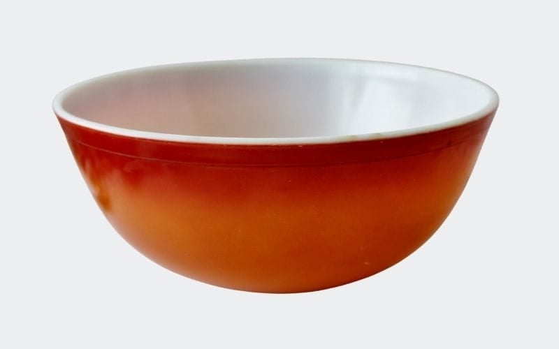 Large dark orange bowl