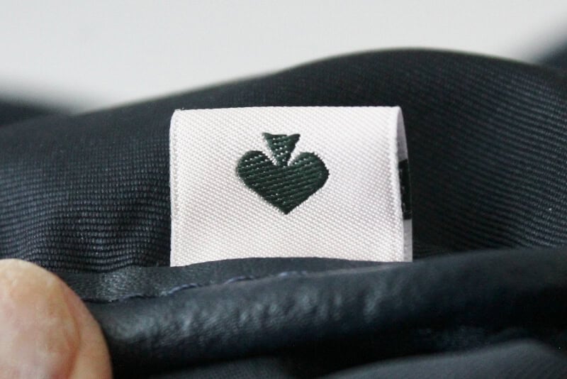 blue spade logo on white