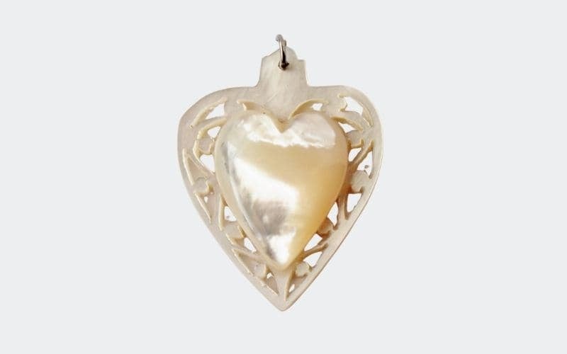 white heart pendant