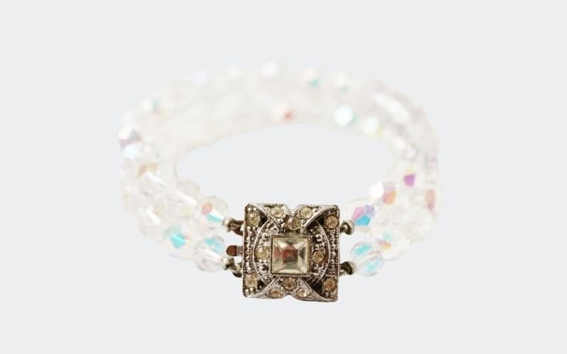 Australian crystal bracelet with silver clasp