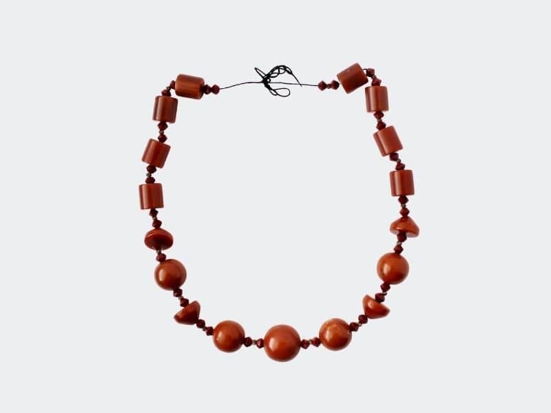 brown beaded necklace