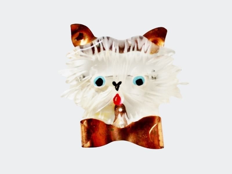 Cute cat brooch or pin