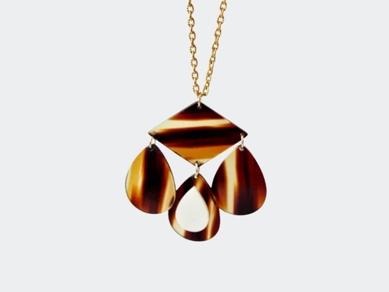 faux tortoise shell mobile-like pendant