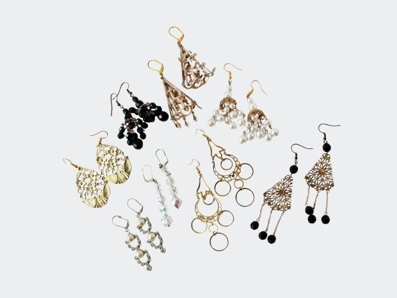 Selection of pierced dangley earrings