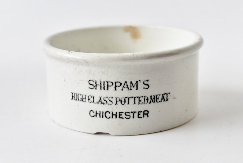 ironstone potted meat jar