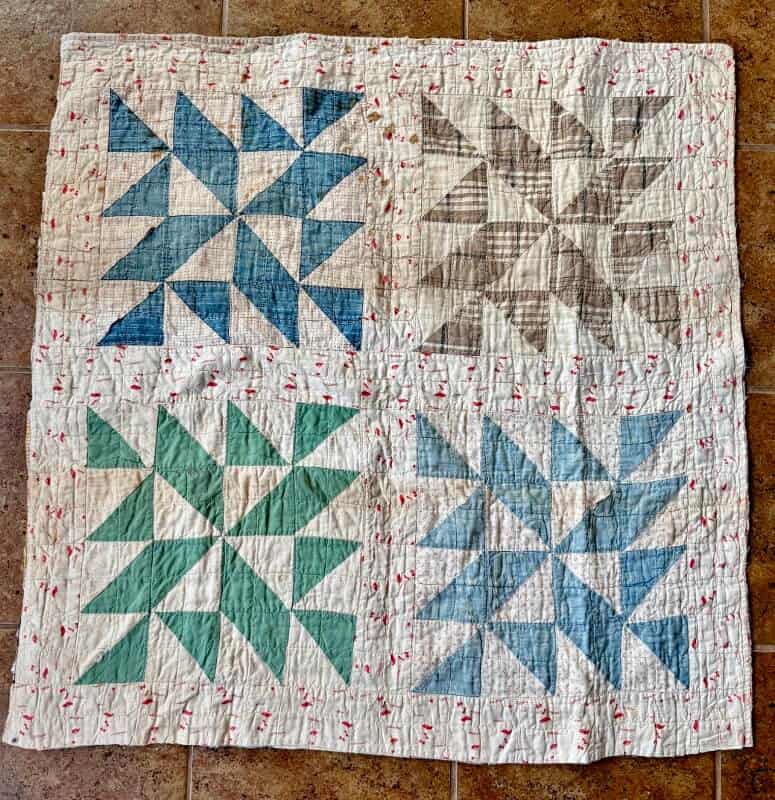 piece of a vintage quilt