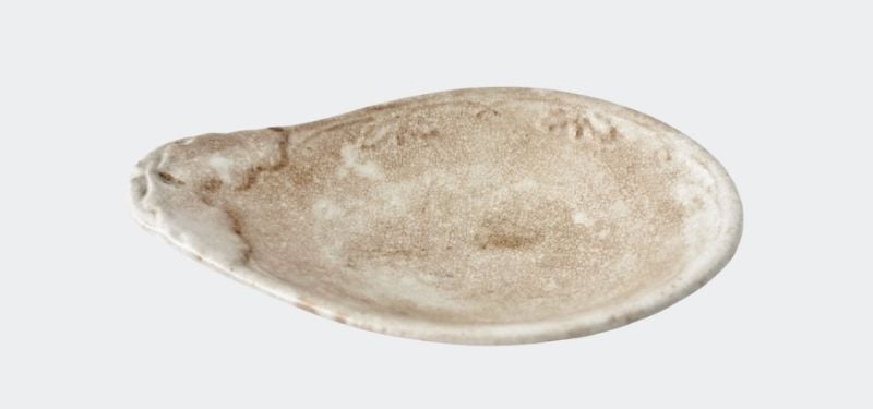 antique browned ironstone dish